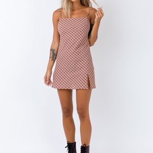 PRINCESS POLLY PLAID MINI DRESS